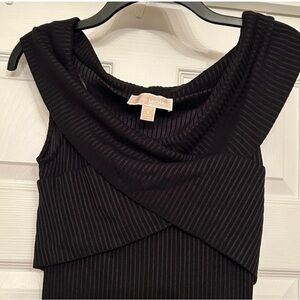 Michael Kors Black Ribbed Dress